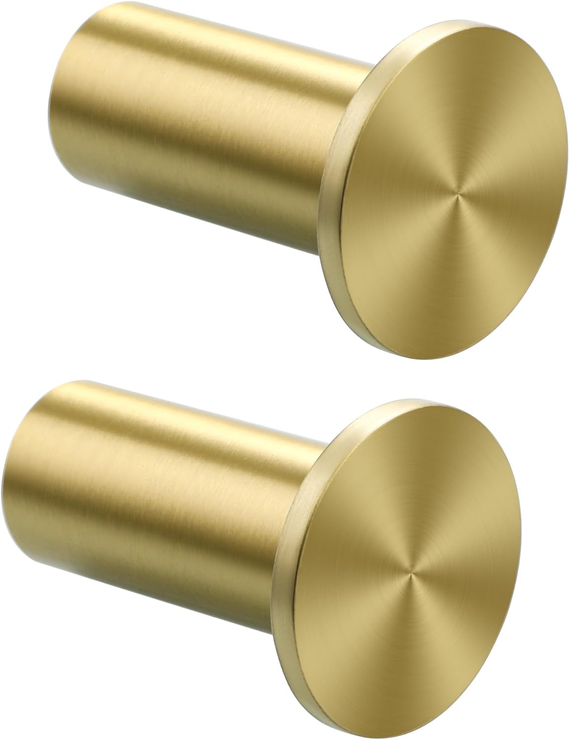 Wandhaken – 2er-set – Goldfarbener Edelstahl – Stabile Schraubbefestigung – Bad/küche – Durchmesser 45 Mm