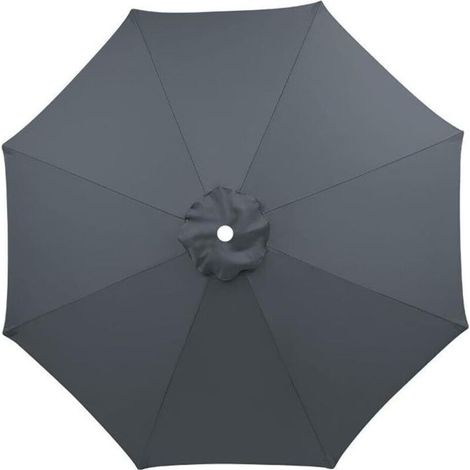 Toile De Rechange Pour Parasol Déporté 3 M, Baleines 6/8, Pour Jardin, Plage, Protection Uv, Gris 8 Brins