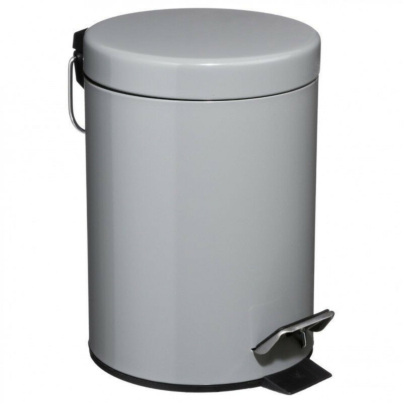 Poubelle Métal À Pédale 3 Litres Atmosphéra - Gris - Poubelle Métal À Pédale 3 Litres Atmosphéra - Gris