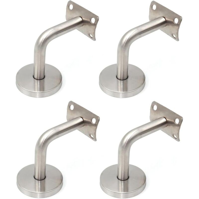 4 Pièces Supports De Rampe D'Escalier En Acier Inoxydable Balustrade Murale Support De Tube 90° Supports De Main Courante Pour Fixation Murale