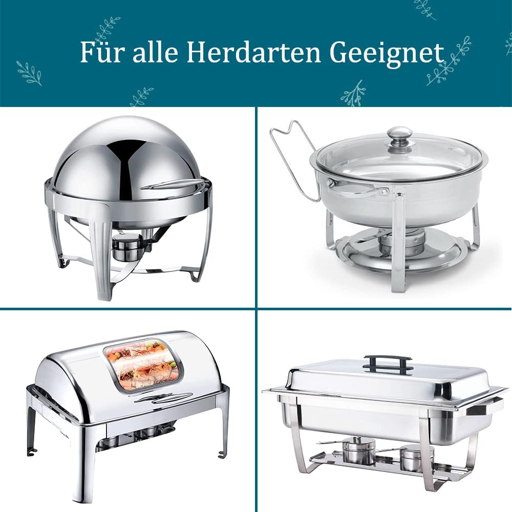 Chafing Dish À Bœuf Jeiibrzui 8,5 Litres - Bac De Buffet En Acier Inoxydable Avec Couvercle En Verre - Plateau Chauffant Pour Traiteurs, Réceptions