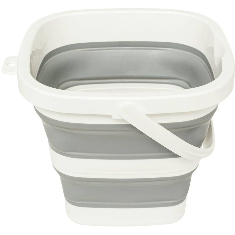 Seau Retractable 5l Gris Et Blanc - 5five - Seau Retractable 5l Gris Et Blanc - 5five