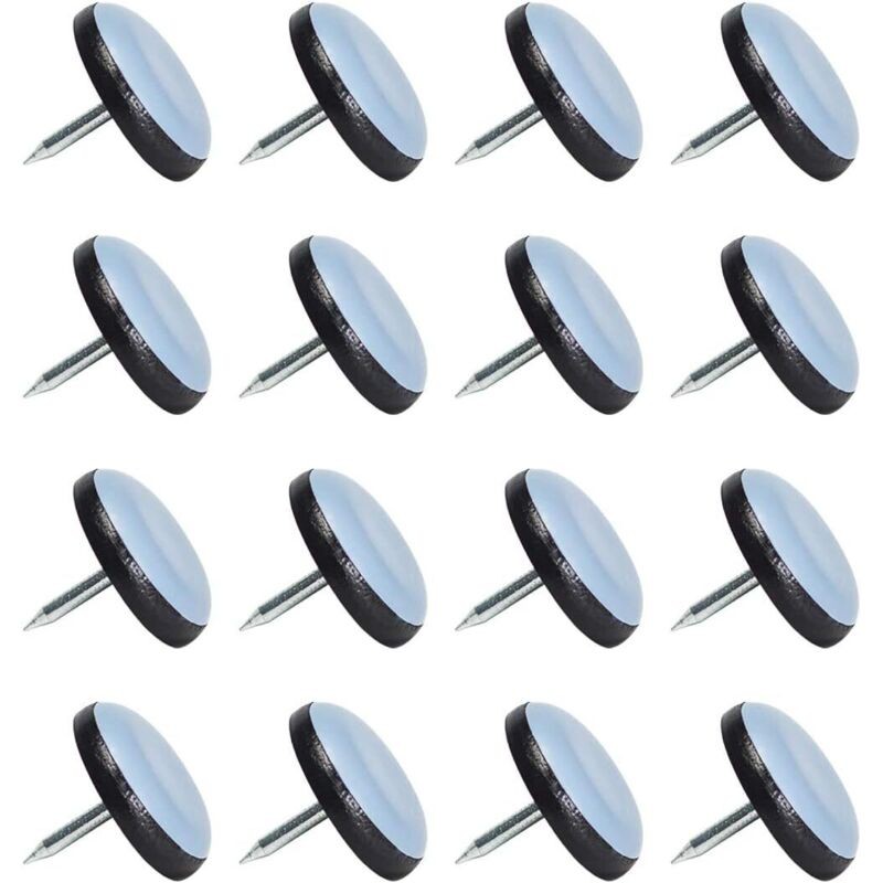 Sollbry Möbelgleiter, 1 Zoll Nagelgleiter, Stuhlbeingleiter, Bodenschoner (hellblau) (16 Stück)