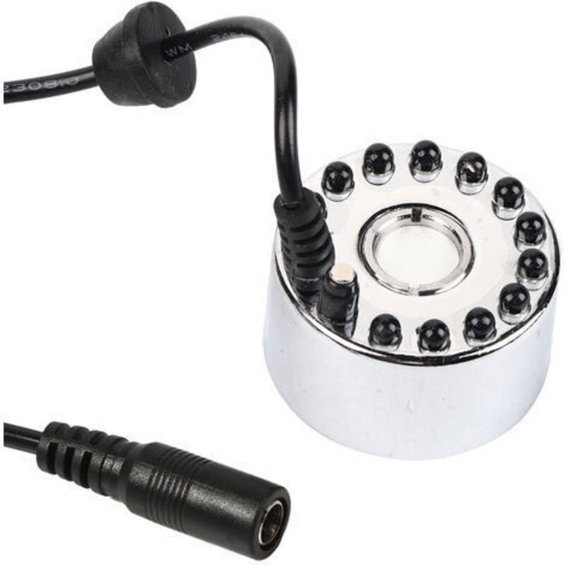 Rhg Atomiseur Ultrasonique 24v Brumisateur À Ultrasons À Changement De Couleur Brumisateur D' Atomiseur D'Étang Humidificateur Avec Adaptateur Prise