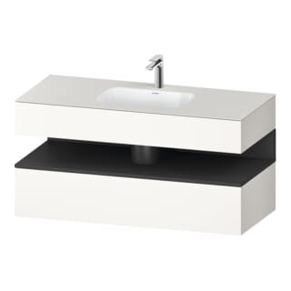 Duravit Einbauwaschtisch-Möbel-Set Qatego 120x55x60cm, gra m/we m, Kon-WTU, B