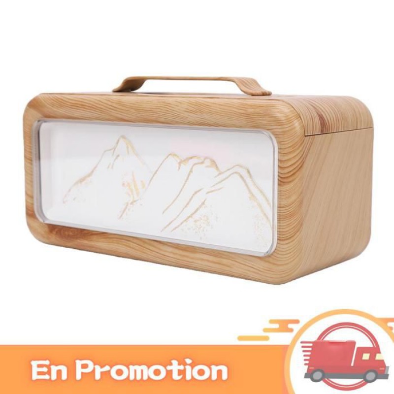 Zerone Tisch-luftbefeuchter, Diffusor Und Luftbefeuchter Für Ätherische Öle, 600 Ml, Usb, Sportgeräte, Dunkle Holzmaserung