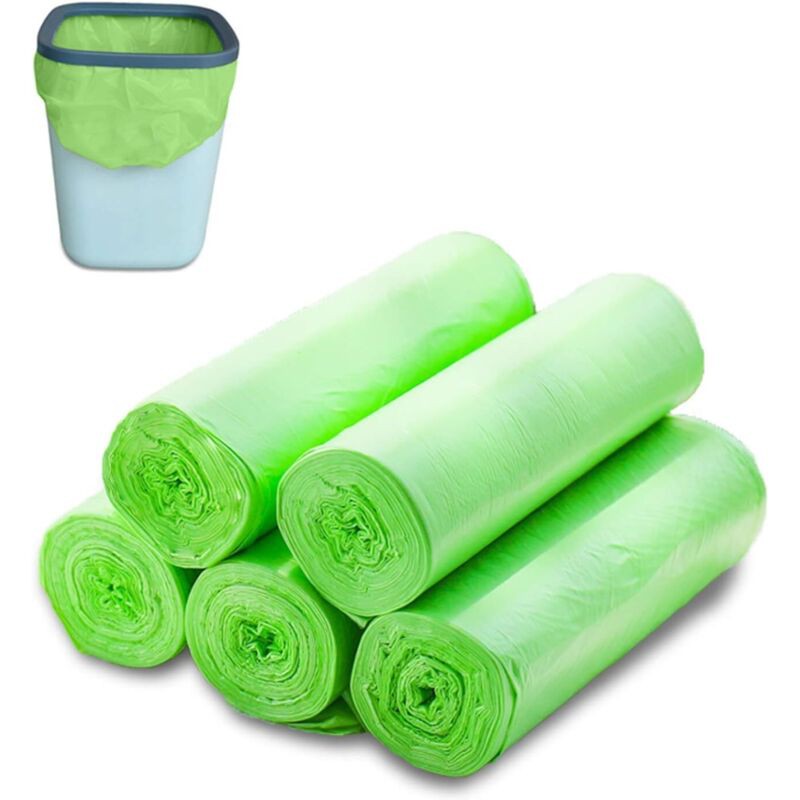 Sacs Poubelle Biodégradables, 30 Litres, Lot De 100, Sacs Résistants À La Déchirure, Sacs Pour Déchets Alimentaires De Cuisine, Sacs 100 %