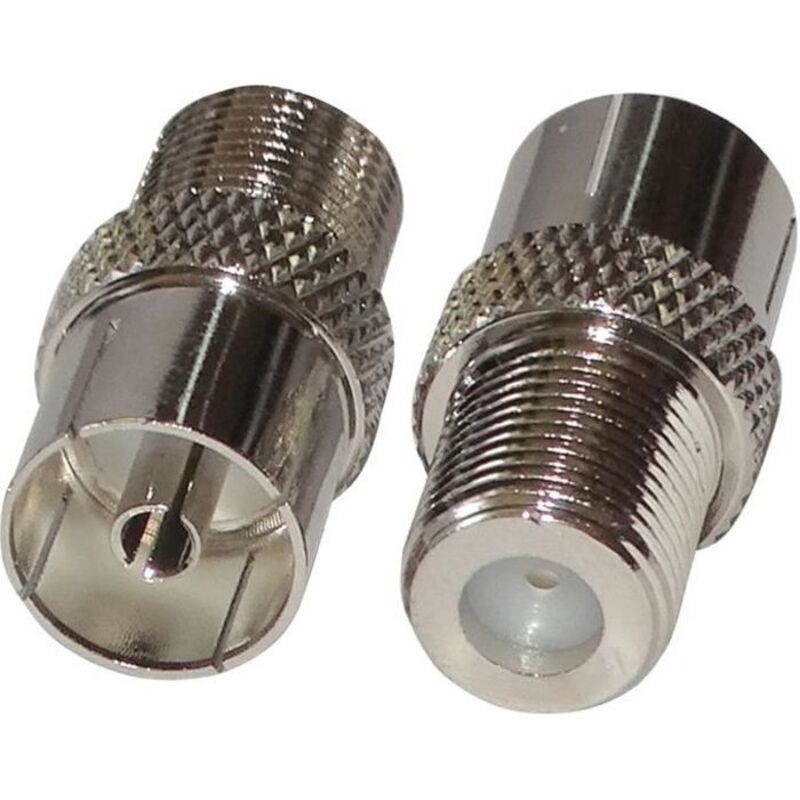 2x F-stecker-adapter (weiblich) – 9,5-mm-tv-antennenanschluss (weiblich)
