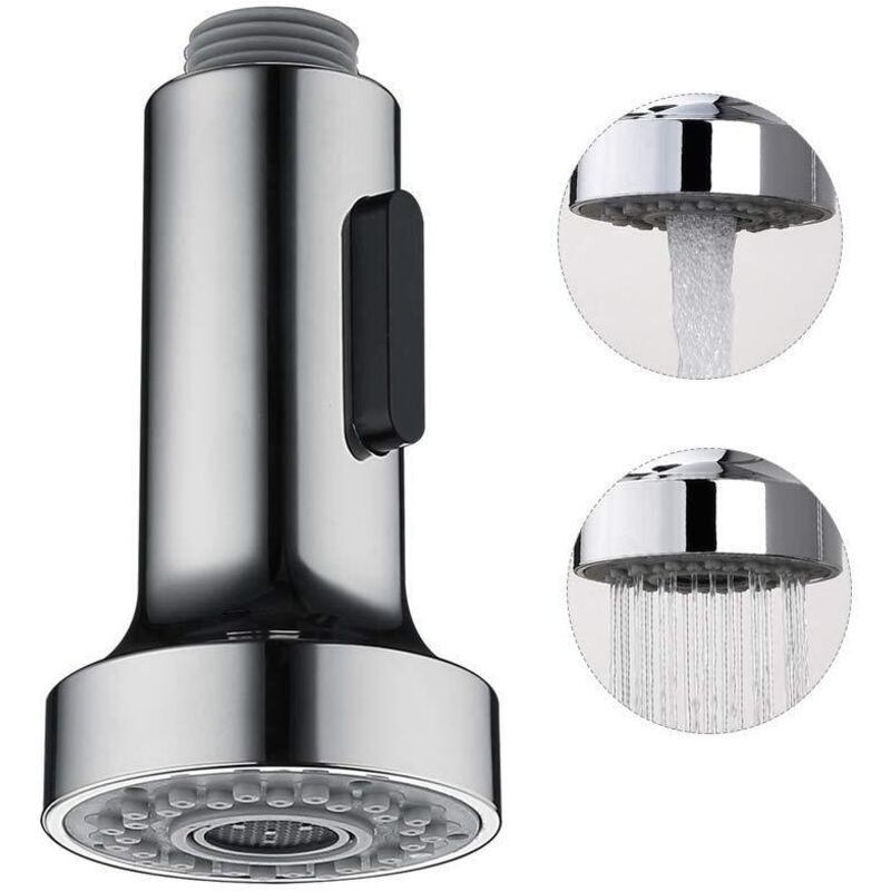 Douchette Pour Robinet Cuisine Douchette 2 Modes Tête Robinet Cuisine Douchette Remplacement Douchette Pour Rétractable Mitigeur Cuisine,chromé,g1/2