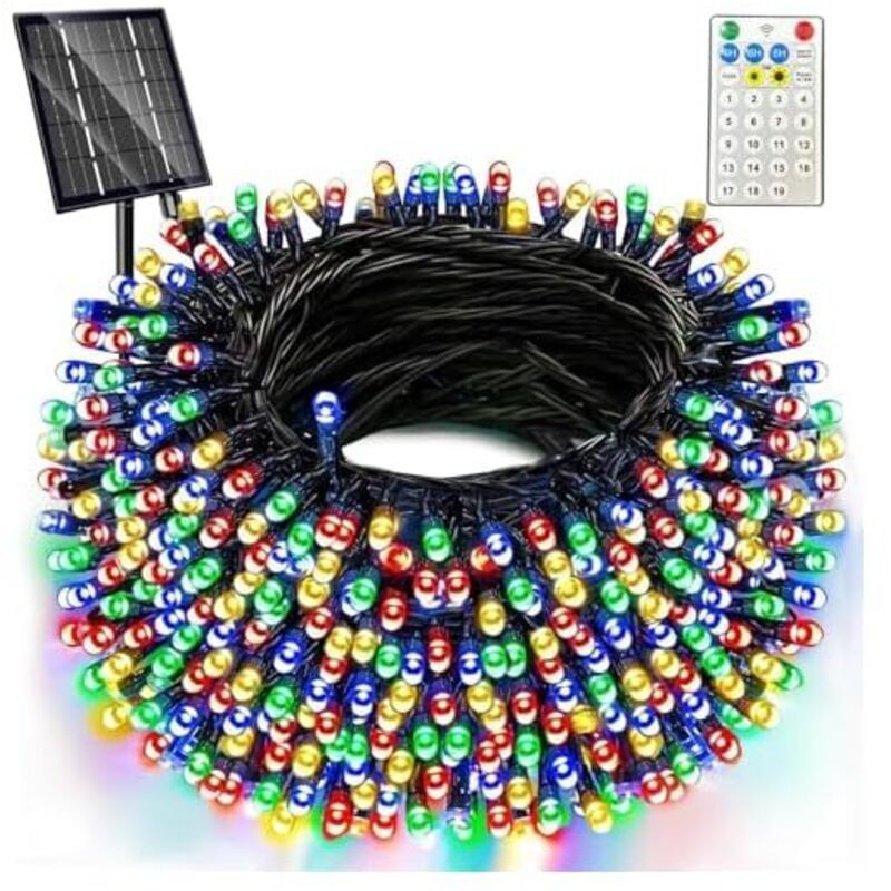 Solarbetriebene Lichterkette Für Den Außenbereich – 400 Leds – 52 M – 19 Modi – Weihnachtsdekoration Für Draußen – Wasserdicht (ip65) – Für Balkon,