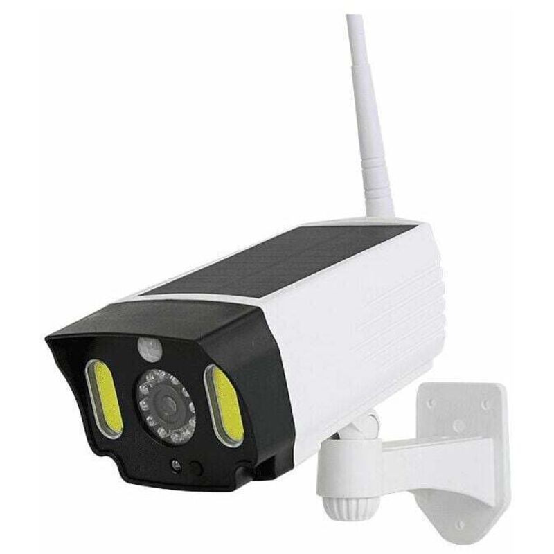 Caméra De Sécurité Factice Pour Extérieur, Alimentée Par Énergie Solaire, Avec Détection De Mouvement Et Alarme Anti-intrusion. Caméra De Sécurité