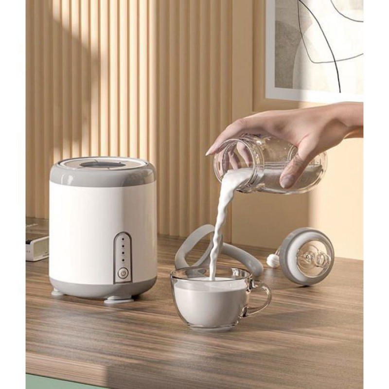 360-grad-zweiwege-milchpulvermixer/shaker Mit 1200-mah-akku, Weiß.
