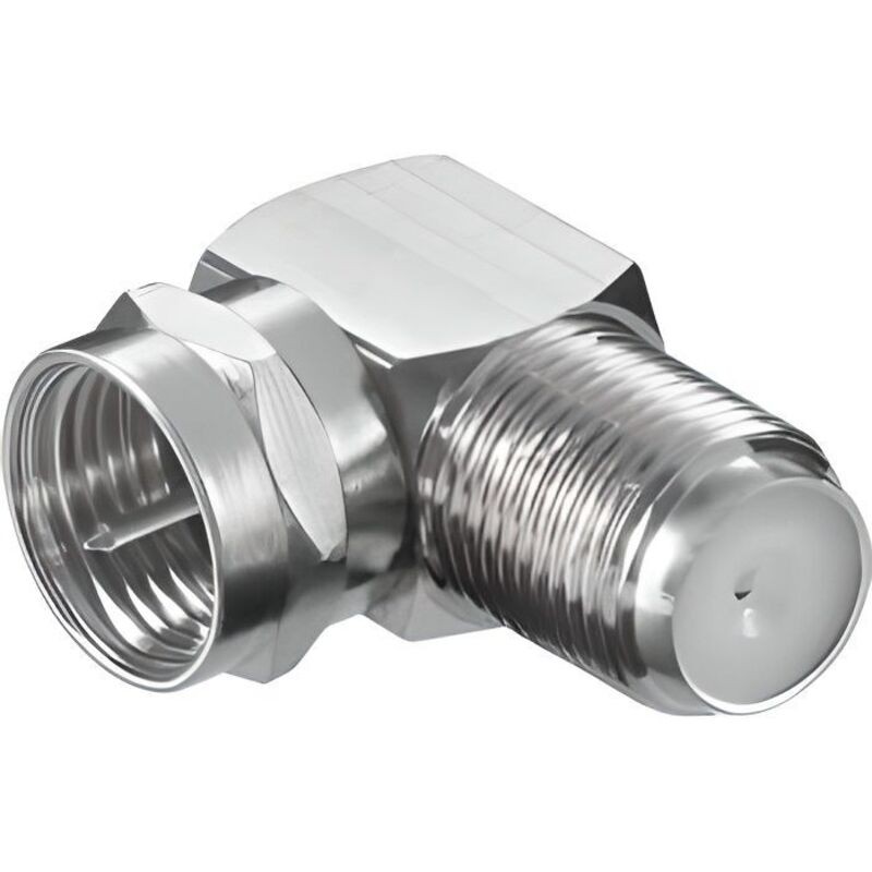 Goobay Winkeladapter: F-stecker Auf 90° F-buchse, Zinksteckeradapter (11390)