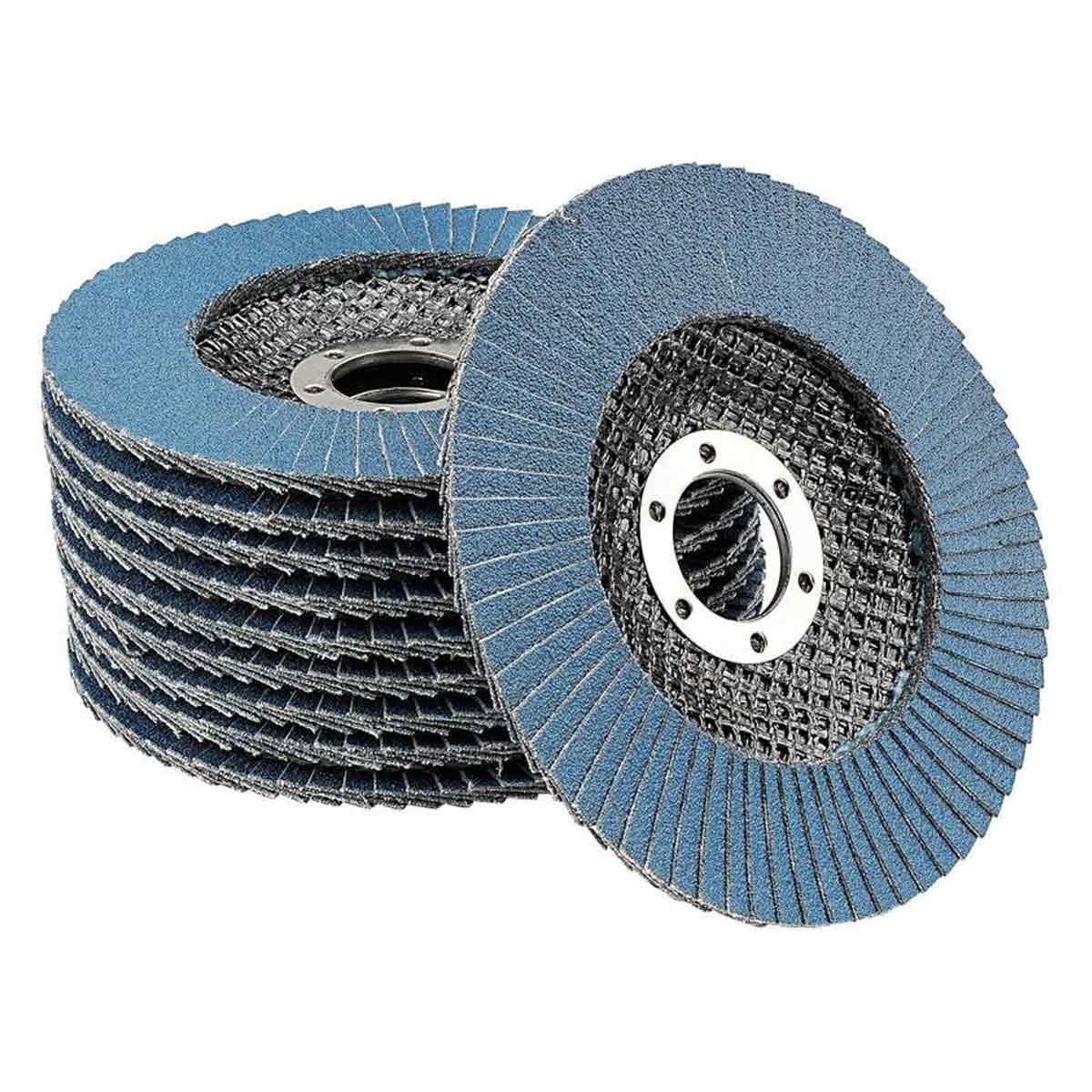 10 Lamellenscheiben 115 Mm X 22,2 Mm Körnung 80 Lamellenscheiben Schleifscheiben Zum Entgraten, Entrosten, Polieren Und Feinbearbeiten