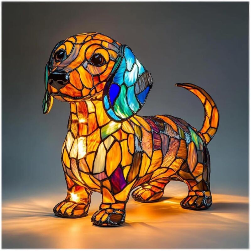 Dackel-nachtlicht, Künstlerisches Nachtlicht, Niedliche Led-tischlampe Mit Hundemotiv, Tisch-nachtlicht Mit Französischer Bulldogge Aus Getöntem