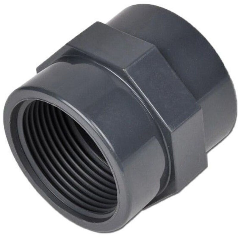 Pvc-mischgewebe-gewinde-druckhülse – Innengewinde/innengewinde, Klebeverbindung. – Durchmesser 40 Mm – Gewindegröße 33/42