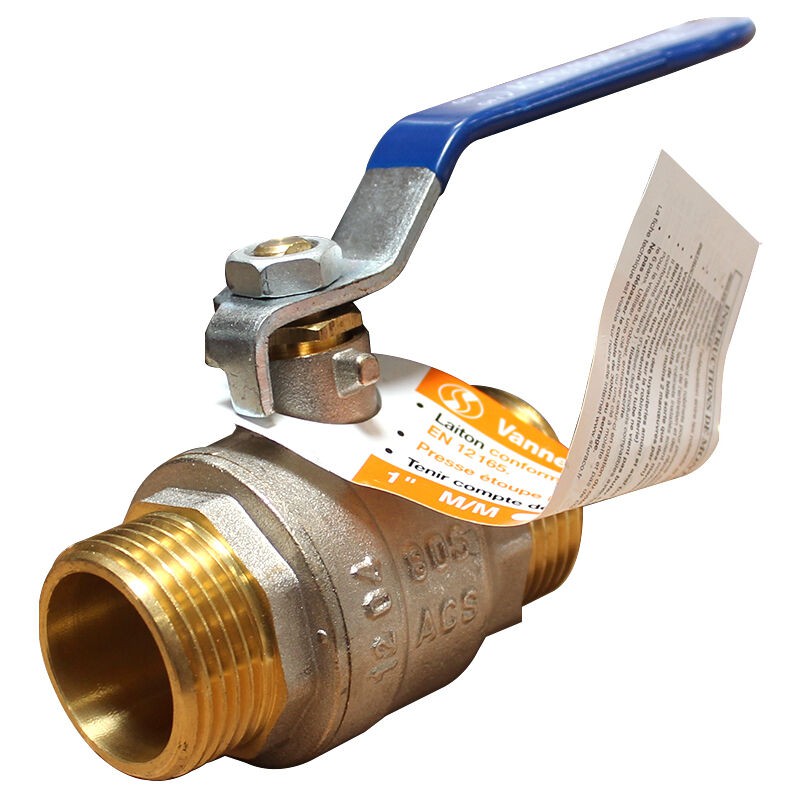 Pn30 Kugelhahn, Voller Durchgang, Acs-zertifiziert, Blauer Griff, 1" (26x34) - Pn30 Kugelhahn, Voller Durchgang, Acs-zertifiziert, Blauer Griff, 1