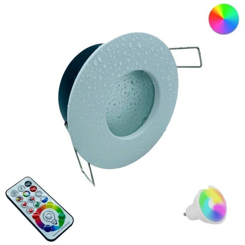 Einbau-led-spot Für Duschkabine, Rgbw-lampe, 10 W, Gu10, Chromotherapie-weiß