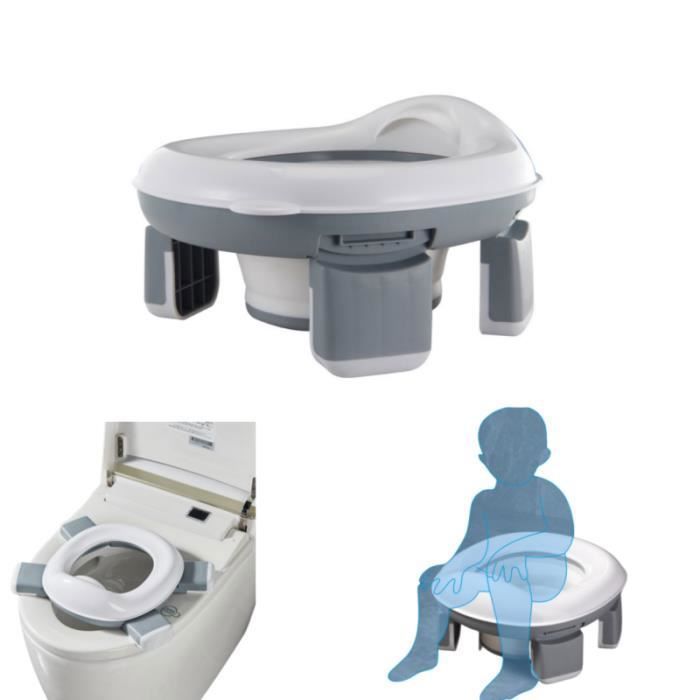 2-in-1 Kinder-toilettensitzverkleinerer – Faltbar Und Tragbar – Mit Rutschfesten Füßen – Für Das Töpfchentraining