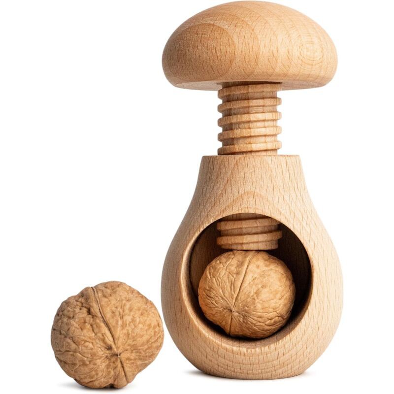 Nussknacker Aus Holz In Pilzform – Natur