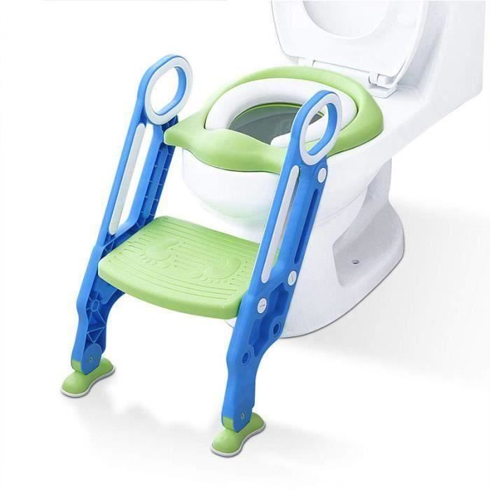 Toilettensitzverkleinerer Mit Stufen – 1 Stück – Robustes Pp – Faltbar Und Verstellbar – Für Kinder Von 1 Bis 7 Jahren