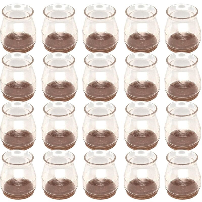 20 Filzgleiter 18-28 Mm Aus Elastomer Für Möbel-, Stuhl- Und Tischbeine, Bodenschoner, Kratzfest, Geräuschdämpfend