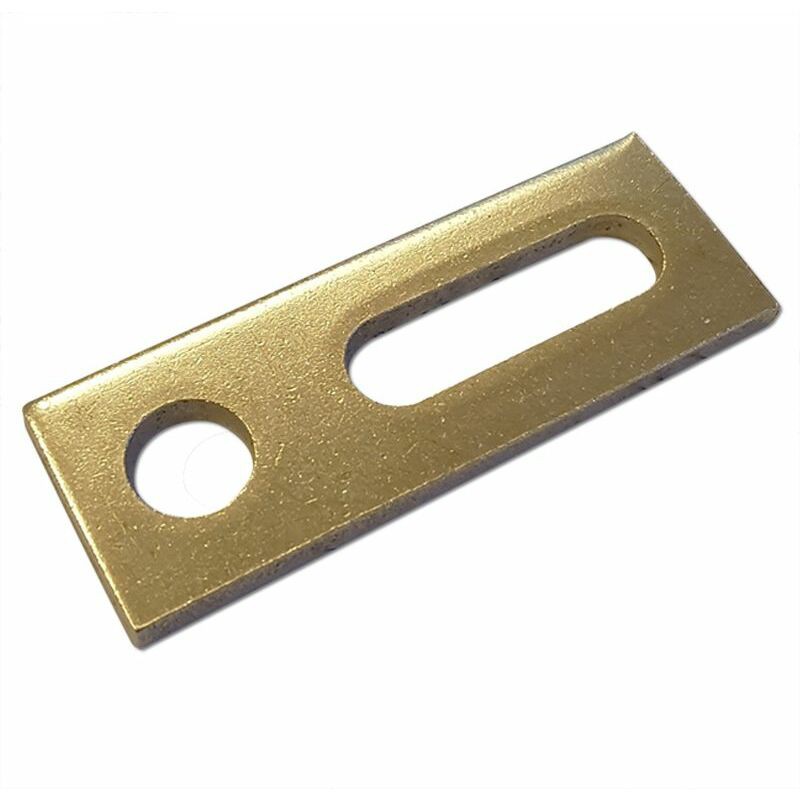 Stahlplatte Für M12-doppelgewindeschrauben – 82 X 30 X 5 Mm 11 Mm Bohrung