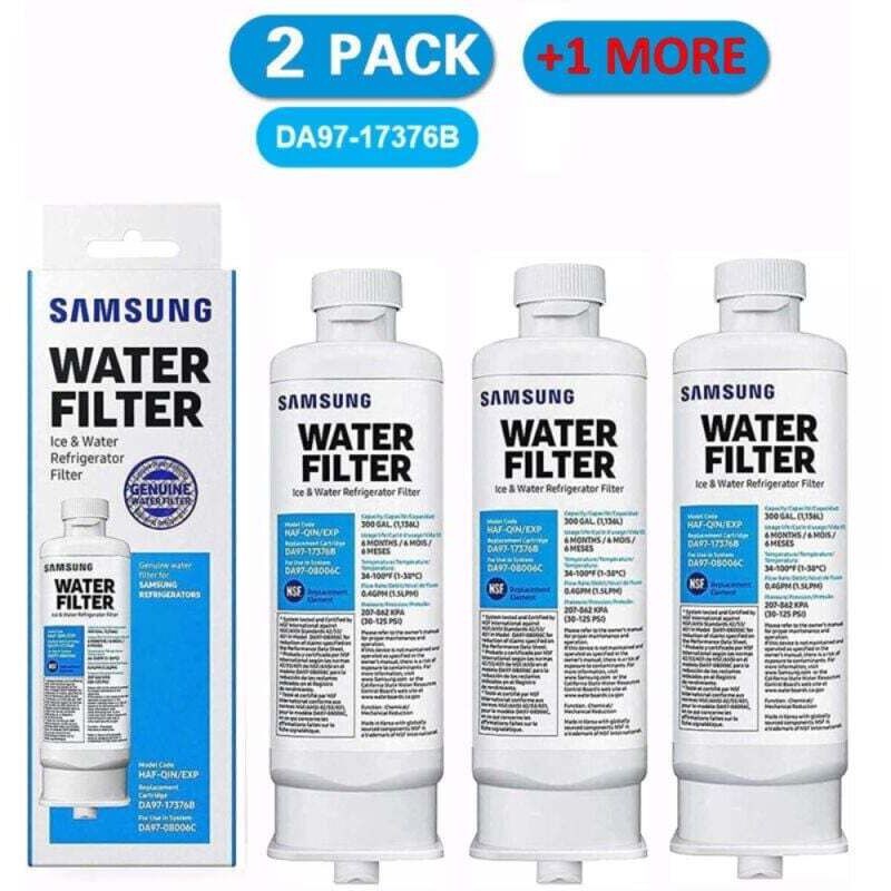 Cyslmuk – Lot De 3 Filtres À Eau De Rechange Pour Réfrigérateur Samsung – Charbon De Noix De Coco 100 % Naturel – Ajustement Parfait – Compatible