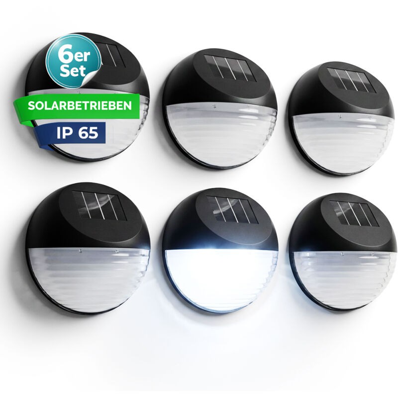 ® 6x Lampe Solaire Led Éclairage Extérieur Jardin Rechargeable Autonomie 8 Heures Luminaire Illumination