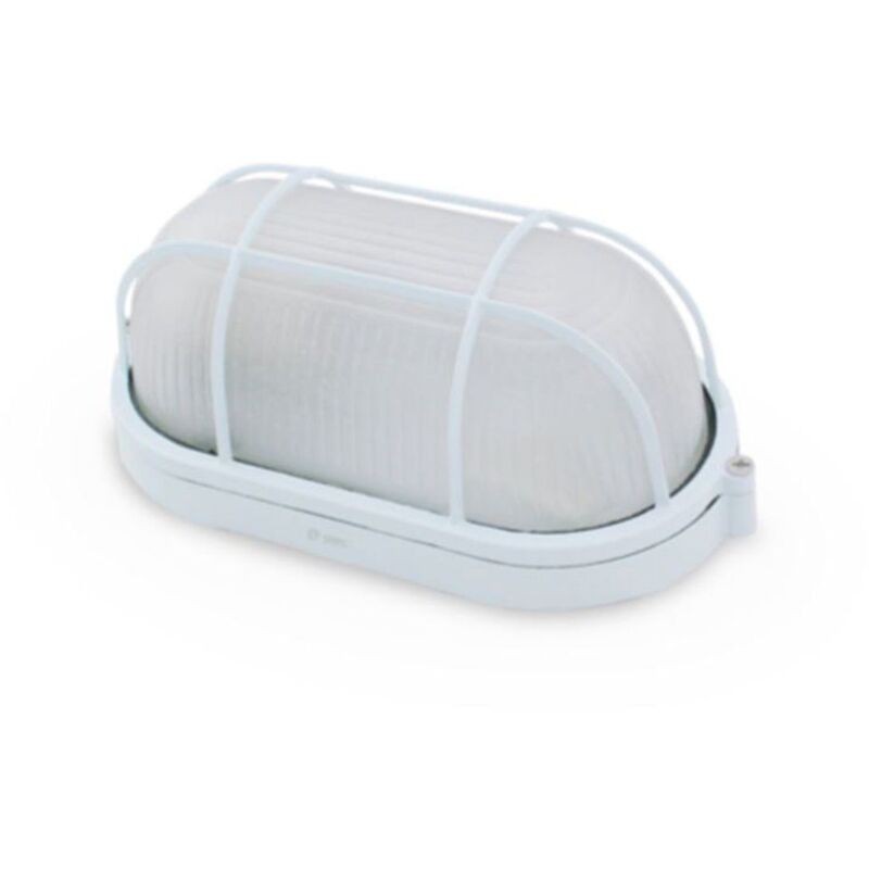 Applique Murale Ovale En Aluminium Avec Grille White E27 0700782 - Applique Murale Ovale En Aluminium Avec Grille White E27 0700782