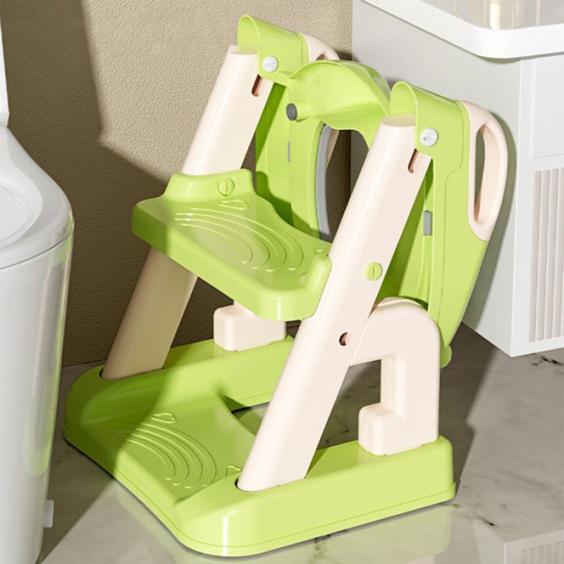 Klappbarer Kindertoilettensitz Mit Tritthocker Und Griff