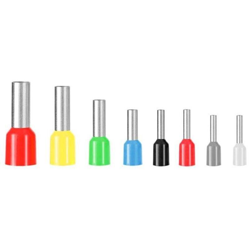 Assortiment De 1 200 Connecteurs De Fils Électriques Isolés À Sertir Pour Tubes En E Avec Boîte De Rangement