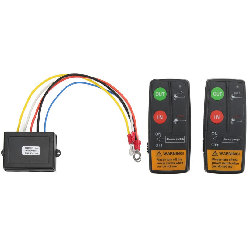 Kit De Télécommande De Treuil Sans Fil, Portée De 75 Pieds, 12v 24v, Haute Sensibilité Universelle Pour Voiture, Atv Et Camion.