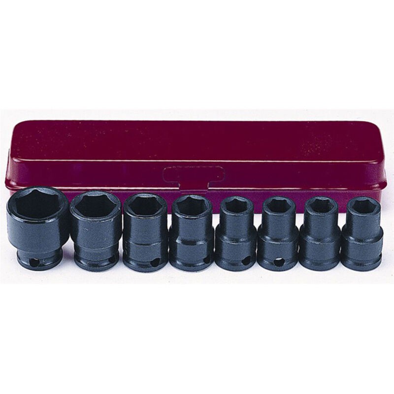 Douilles A Choc Courtes 3/8 Coffret De 8 Douilles Impact - Douilles A Choc Courtes 3/8 Coffret De 8 Douilles Impact