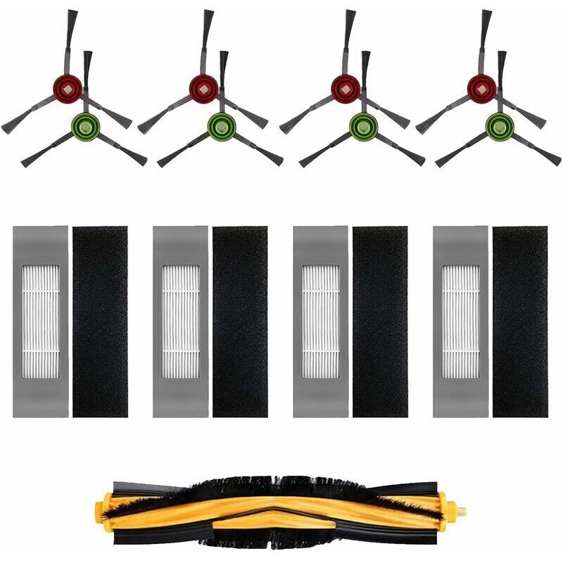- Filtre Brosse De Rechange Ensemble D'Accessoires Pour Aspirateur Robot Ecovacs Deebot N8 N8+ N8 Pro N8 Pro+ (13 Pièces)