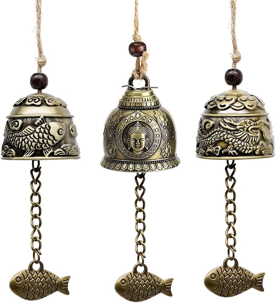 Carillon Éolien En Métal Arbre De Vie Jeiibrzui - 45 Cm - 1 Pièce - Pendentif Feng Shui - Couleur Laiton - Décoration Pour Terrasse, Jardin Et