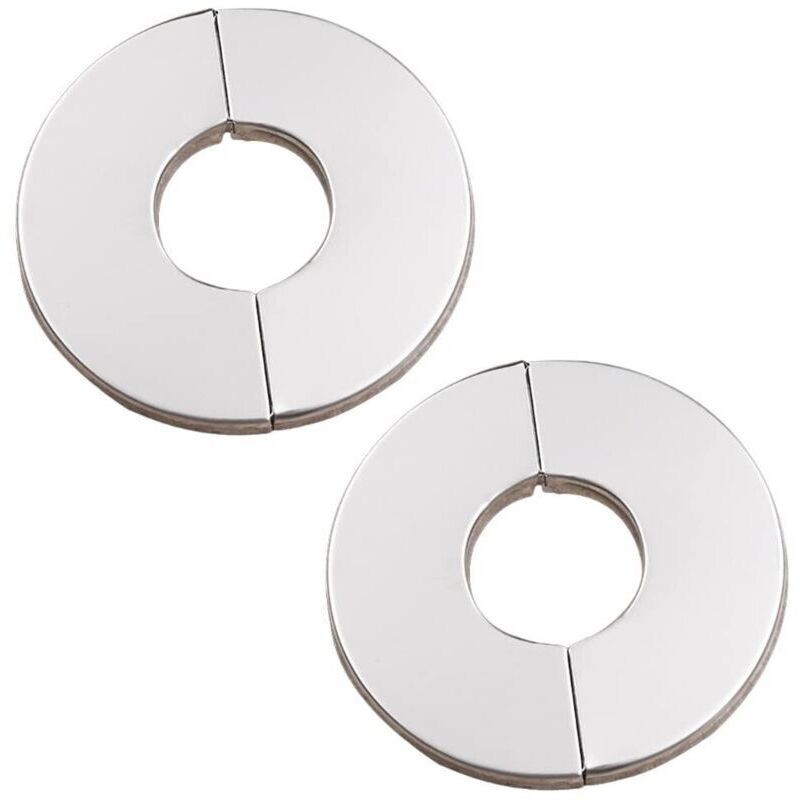 Lot De 2 Couvercles De Robinet En Acier Inoxydable Chromé Avec Trou De 50mm