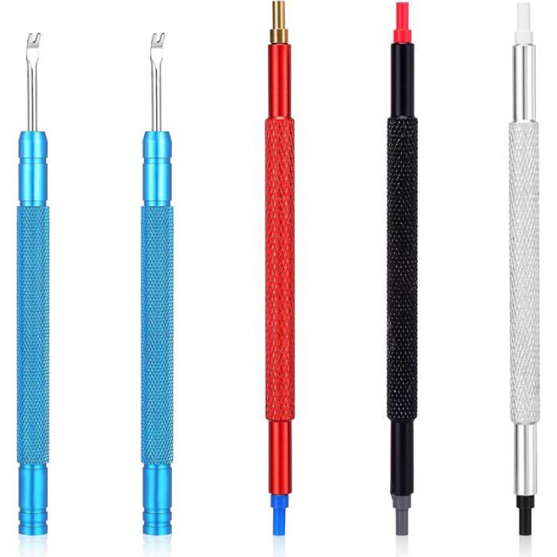 Uhrmacher-werkzeugset – 6-in-1-set – 3 Uhrendrücker – 2 Zeigerabzieher – Länge 11 Cm