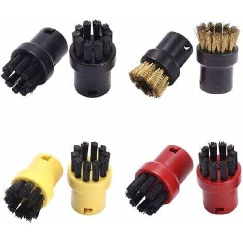 Lot De 8 Brosses De Nettoyage À Vapeur，accessoires De Nettoyage À Vapeur，pour Kärcher Sc1 Sc2 Ctk10 Sc3 Sc4 Sc5 Sc7