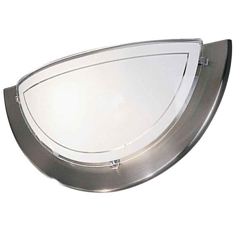 Eglo – Applique Murale En Métal Et Verre Nickel – Ip20 – Culot E27 – Dimensions 150x300mm – Éclairage Moderne Pour Salons Et Chambres