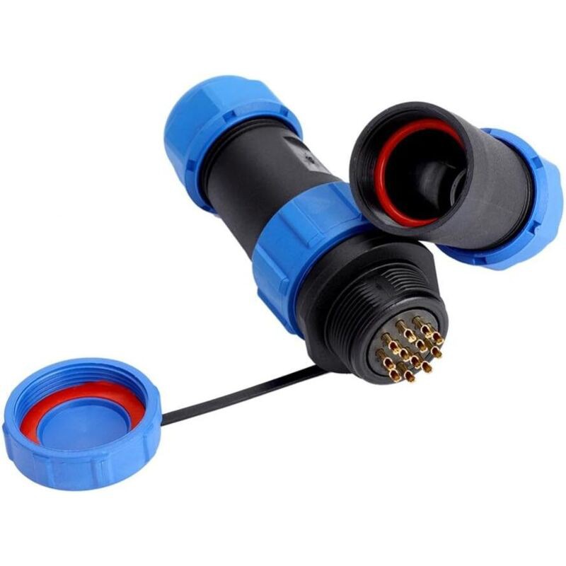 Langray – Connecteur À L'Aviation Étanche Ip68 12 Broches – Câble Pour Lampes Extérieures – Résistant À L'Eau Et À La Poussière – Installation Facile