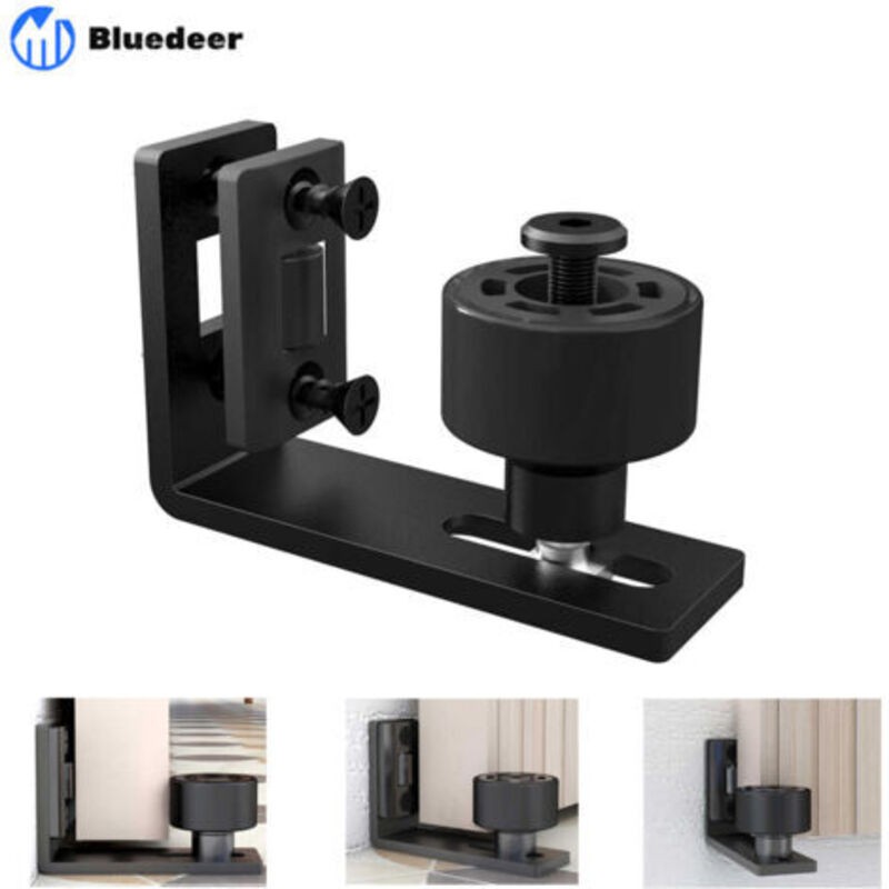 Bluedeer – Guide De Plancher Ajustable Pour Porte En Bois Coulissante – Acier Allié Et Pom – Fonctionnement Silencieux – Installation Sans Perçage