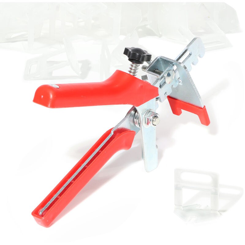 Xpotool Kit Système De Nivellement - Avec 400 Croisillons 1,0 Mm & 1 Pince - Aide Pose Carrelage Pour Carreaux Mur Et Sol - Chantier Carreleur