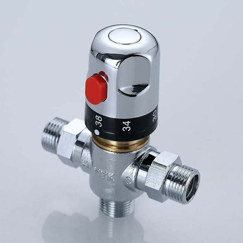 Mitigeur Thermostatique Pour Le Contrle De La Température Du Système De Chauffage De La Douche Vanne 3 Voies En Laiton Massif G1/2