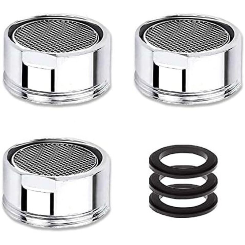 Aougo – Mousseur Robinet M22/m21,5 – Lot De 3 Pièces – Économie D'Eau – Filtre En Acier Inoxydable – Réduction Des Éclaboussures Et Du Bruit