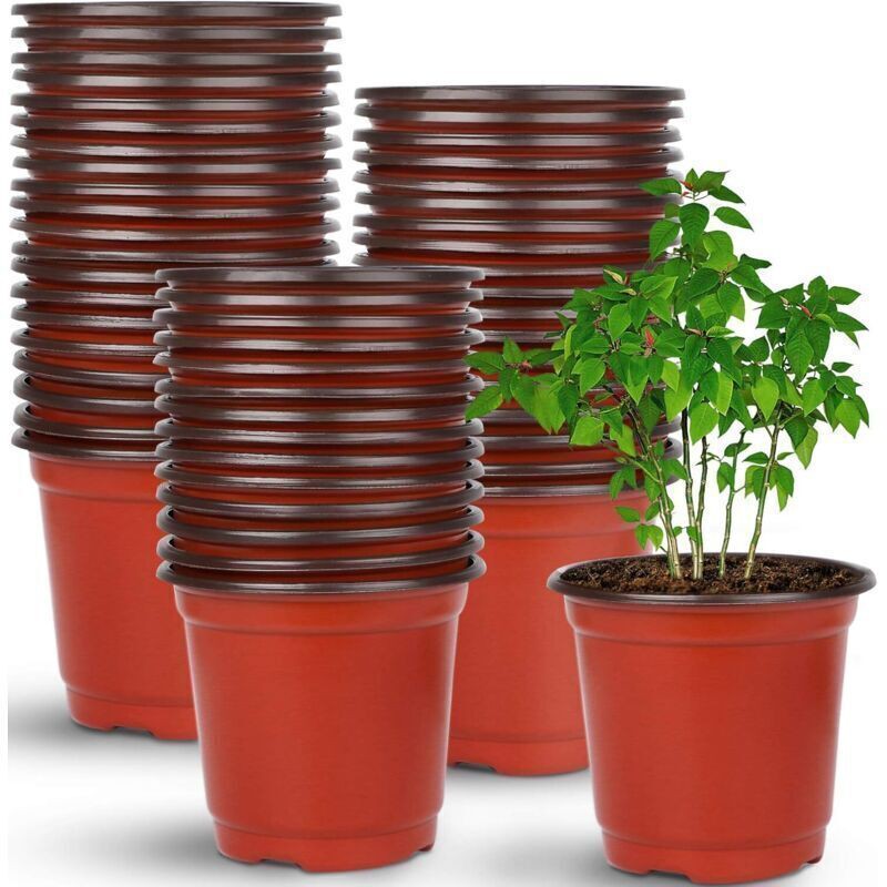 110 Pièces 10cm Pots De Fleurs Pot Semis En Plastique Pot De Fleur Interieur Pot Plastique Plante, Adapté Semis, Fleurs, Succulentes