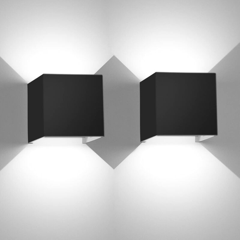 2 Pcs 12w Led Mur Lumière Up Down Intérieur Mur Lampe Moderne En Aluminium Applique Murale Appareils D'Éclairage Pour Le Salon Chambre Salle De Bains