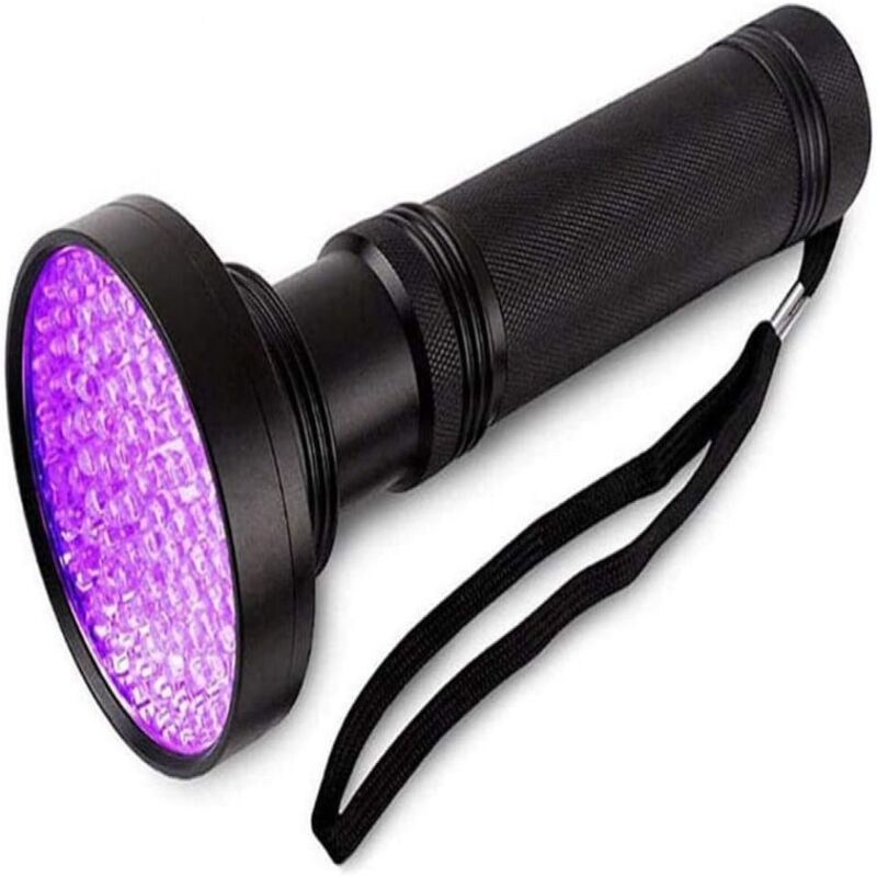 Lampe Torche Uv Puissante À 100 Led, Lampe Torche Uv À Lumière Noire, Lampe Torche Uv, Détecteur Uv De Résine D'Urine Animale