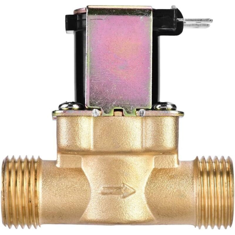Électrovanne Électrique En Laiton, 1/2 "électrovanne D'Eau Normalement Fermée Dc 24v, Électrovanne Magnétique Électrique Pour Le Contrôle De L'Eau