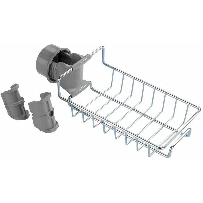 Wenko – Tablette De Douche En Acier Inoxydable – Installation Sans Perçage – Dimensions 23 X 10 Cm – Capacité 3 Kg – Compatible Barres De 16 À 25 Mm